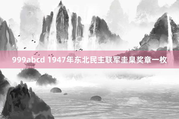 999abcd 1947年东北民主联军圭臬奖章一枚