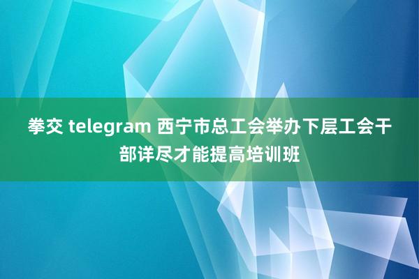 拳交 telegram 西宁市总工会举办下层工会干部详尽才能提高培训班