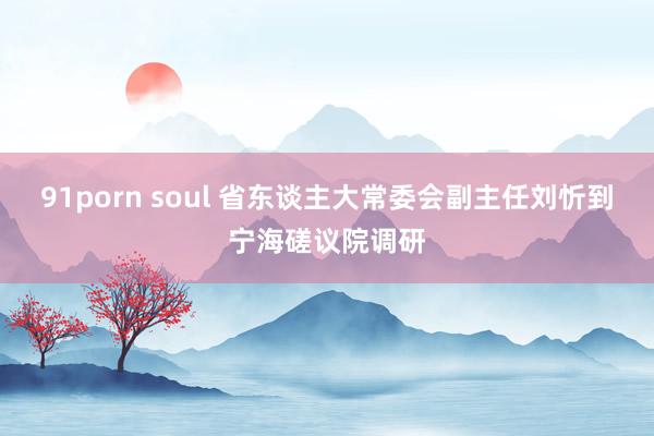 91porn soul 省东谈主大常委会副主任刘忻到宁海磋议院调研