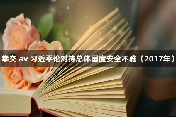 拳交 av 习近平论对持总体国度安全不雅（2017年）